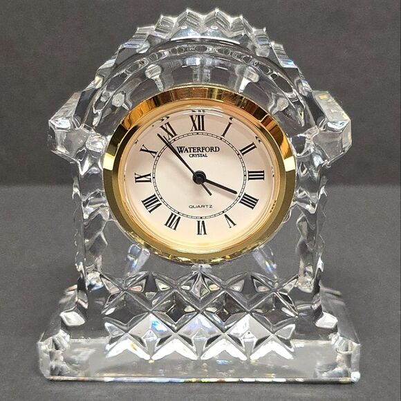 Waterford Crystal Bijou Carriage Mantle Desktop Clock Made in Ireland - Picture 1 of 8